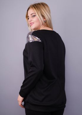 Size plus knitting blouse. Black+silver.485138268 485138268 photo