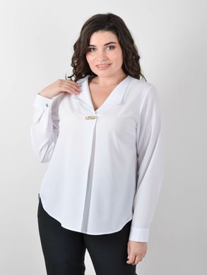 Слава. Ошатна жіноча блузка великих розмірів. Білий. 485141792 фото