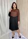 Stylish combined suede dress. Chocolate.451688930mari50, XXL