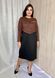 Stylish combined suede dress. Chocolate.451688930mari50, XXL