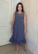Lightweight dress with ruffle plus size. Blue Plus size peas.4349179055052, M