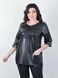 Plus size female tunic from leather with lace. Black.485141782 485141782 photo 1