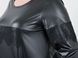 Plus size female tunic from leather with lace. Black.485141782 485141782 photo 5