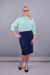 Plus size knitted skirt. Blue.485130990 485130990 photo