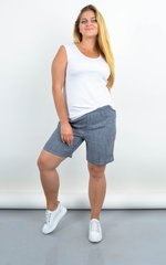 YURMALA מכנסיים קצרים לנשים במידות גדולות אפור 485142403 צילום