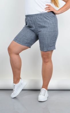מכנסיים קצרים של נשים בגדלי פלוס. אפור מלנג '.485142403 485142403 צילום