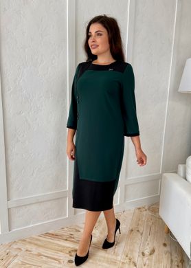 Combined Plus size dress. Emerald.440880336mari50, M