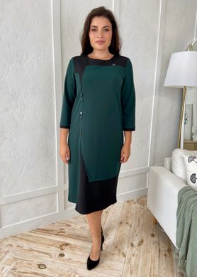 Combined Plus size dress. Emerald.440880336mari50, L