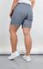 Women's shorts of Plus sizes. Gray melange.485142403 485142403 photo 4