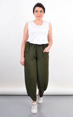 Фантазія. Літні жіночі штани великий розмір. Олива. 485141811 фото