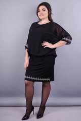 ALMAZ שמלה עם אבני חן מלאכותיות שחורה 485131219 צילום