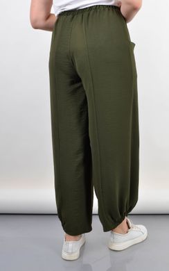 Фантазия. Летние женские брюки большой размер. Олива. 485141811 фото