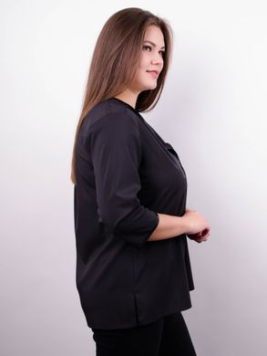 Вега. Оригінальна жіноча блуза плюс сайз. Чорний. 4952783516062 фото