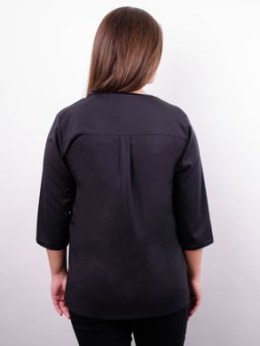 Вега. Оригінальна жіноча блуза плюс сайз. Чорний. 4952783516062 фото