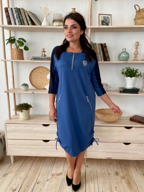 Everyday combined dress plus size Blue-Denim.398661538mari52, M
