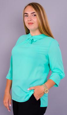 Кортні. Ніжна жіноча блузка великих розмірів. М'ята. 485130766 фото