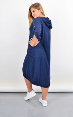 Алегра. Літнє спортивне плаття з капюшоном великого розміру. Синій. 485142276 фото