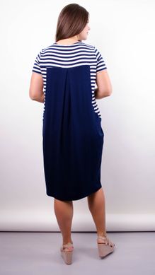Роксолана літо. Стильна сукня для великих розмірів. Синій+смужка. 485139545 фото