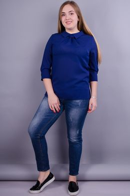 Кортни. Повседневная женская блузка больших размеров. Синий. 485130870 фото