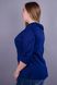 Кортні. Повсякденна жіноча блузка великих розмірів. Синій. 485130870 фото 3