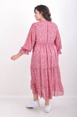 Casual summer dress from chiffon. Bordeaux flower.4952783025052 4952783025052 photo