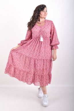 Casual summer dress from chiffon. Bordeaux flower.4952783025052 4952783025052 photo