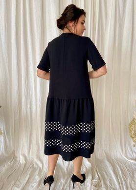 Romantic combination dress of Plus sizes. Black.4115372645052, not selected