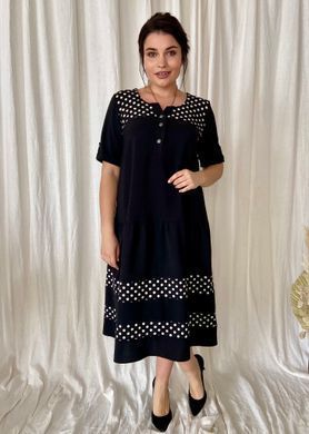 Romantic combination dress of Plus sizes. Black.4115372645052, not selected