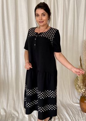 Romantic combination dress of Plus sizes. Black.4115372645052, not selected