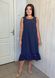 Lightweight dress with ruffle plus size. Blue average peas.43491781250, M