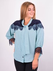 Galina. Stylish blouse for large sizes. Mint. 485139933 photo