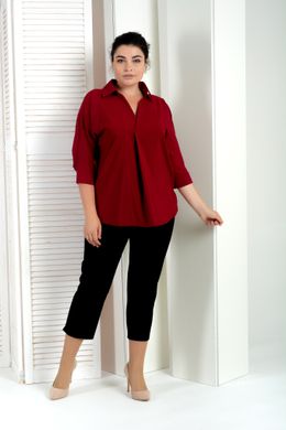 Plus size female blouse. Bordeaux.398659981mari52, M
