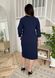 שמלה מסוגננת עם עור אקולוגי בתוספת גודל. כחול .4051111925MARI54, 44