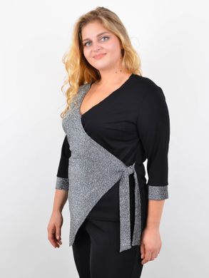 An elegant sweatshirt on the smell with a tangle of Plus Size. Silver.485142612 485142612 photo