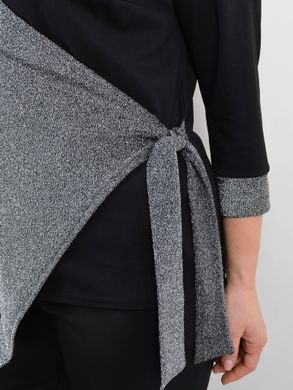 An elegant sweatshirt on the smell with a tangle of Plus Size. Silver.485142612 485142612 photo
