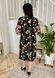 Stylish Plus Size dress. Black flowers.404563659mari60, XL