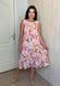 Lightweight dress with ruffle plus size Pink flowers.4349180525456, L