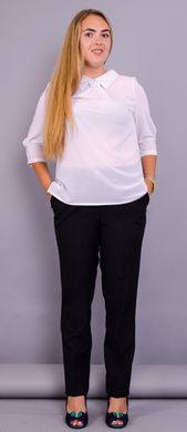 Кортні. Ошатна жіноча блузка великих розмірів. Білий. 485130786 фото