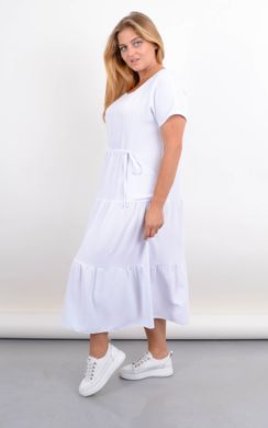 CASSINI שמלה עם חצאית רחבה וכיס באמצע לבן 485142288 צילום