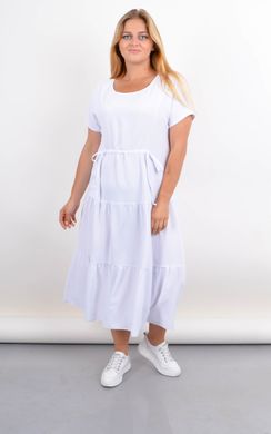 CASSINI שמלה עם חצאית רחבה וכיס באמצע לבן 485142288 צילום