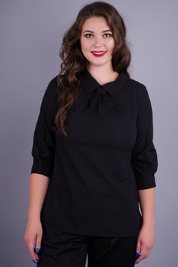 Кортни. Женская блуза на каждый день plus size. Черный. 485130941 фото