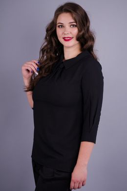 Кортні. Жіноча блуза на кожен день plus size. Чорний. 485130941 фото