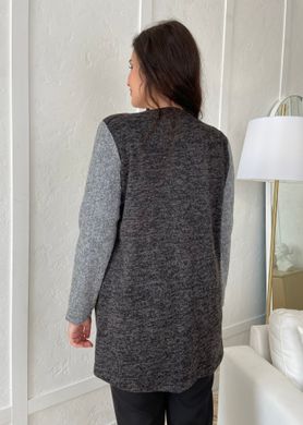 Combined women's cardigan with a belt. Gray.448430389mari50, M