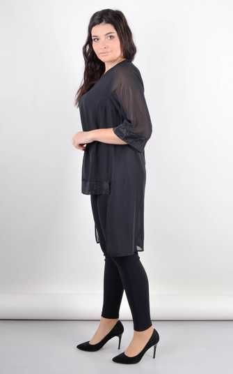 black chiffon blouse plus size