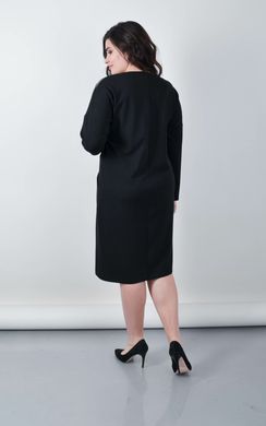 Яніслава. Стильна сукня зі шкірою великого розміру. Чорний. 485141790 фото