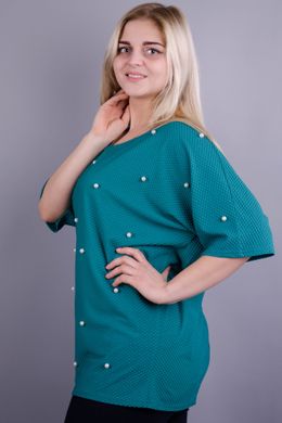 An elegant blouse for women plus size. Turquoise.485131269 485131269 photo