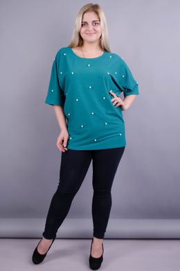 An elegant blouse for women plus size. Turquoise.485131269 485131269 photo