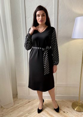 Combined Plus size dress. Black.404570880mari52, XXL