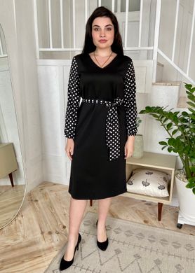 Combined Plus size dress. Black.404570880mari52, XXL