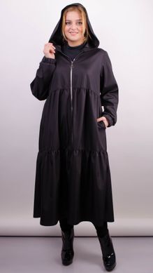 Annette. Fashionable cloak for lush women. Black. 485139020 photo